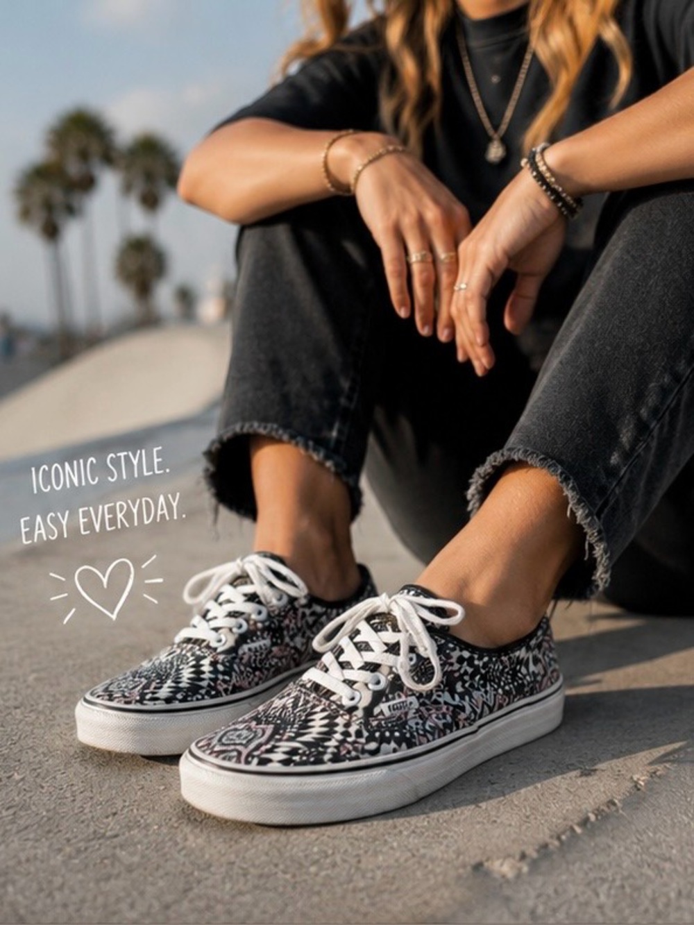 Vans Authentic Slim Kaleidoscope Checkerboard Aztec Sneakers | Women’s 6.5 | EUC